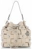 Vittoria Gotti Modna Torebka Skórzana Unikatowy Shopper Made in Italy Beżowa